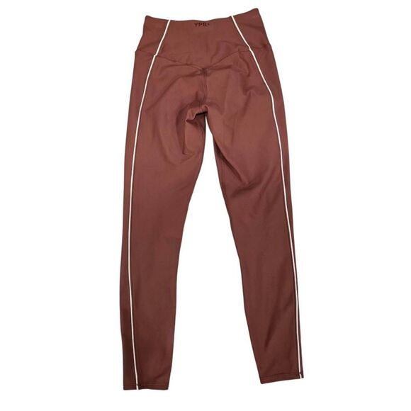 Abercrombie YPB Ankle Leggings Women's Small‎ Red Brown Waist Stretch - Picture 5 of 6